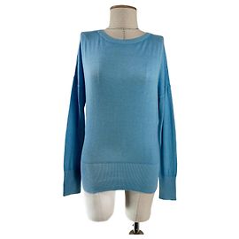 Autre Marque FFC Pullover in Blau aus Kaschmir und Baumwolle Blau