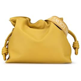 Loewe-LOEWE Umhängetasche „Flamenco Knot“ aus gelbem Nappaleder-Gelb