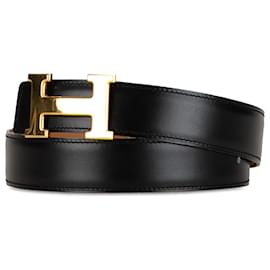 Hermès-Hermès Black Constance Reversible Belt-Black