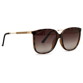 Gucci-Gucci Brown Round Tinted Sunglasses-Brown