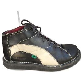 Autre Marque Bottines Kickers en cuir noir et blanc Noir Blanc