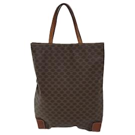Céline-CELINE Macadam Canvas Hand Bag PVC Brown Auth 72485-Brown