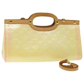 Louis Vuitton-LOUIS VUITTON Monogram Vernis Roxbury Drive Hand Bag Perle M91374 LV Auth 72400-Other