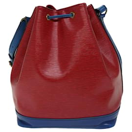 Louis Vuitton-LOUIS VUITTON Sac bandoulière Epi Noe Bicolore Rouge Bleu M44084 Auth LV 72398-Rouge,Bleu