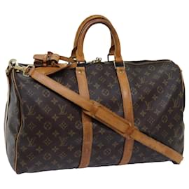 Louis Vuitton-Louis Vuitton Monogram Keepall Bandouliere 45 Boston Bag M.41418 LV Auth 69995-Monogramm