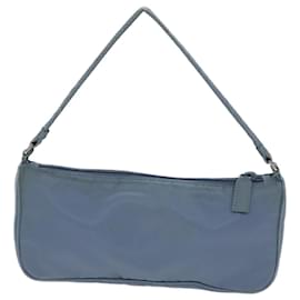 Prada-PRADA Estuche para accesorios Nylon azul claro Auth 72954-Azul claro