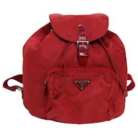 Prada-PRADA Mochila Nylon Rojo Auth 71860-Roja