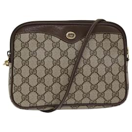 Gucci-GUCCI GG Supreme Shoulder Bag PVC Beige 97 02 068 auth 72481-Beige