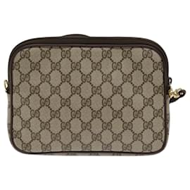 Gucci-GUCCI Bolso de hombro GG Supreme PVC Beige 97 02 068 autenticación 72481-Beige