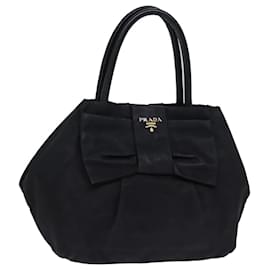 Prada-PRADA Hand Bag Nylon Black Auth bs13723-Black