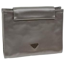 Prada-Bolso PRADA Gris Satén Auth 72134-Gris