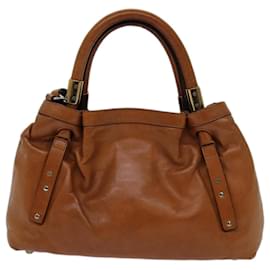 Chloé-Chloe Victoria Hand Bag Leather 2way Brown Auth yk11966-Brown