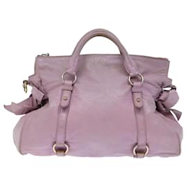 Miu Miu-Miu Miu Hand Bag Leather 2way Pink Auth bs13685-Pink