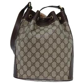 Gucci-GUCCI Bolso de hombro GG Supreme Web Sherry Line PVC Beige 164 02 034 autenticación 71812-Beige