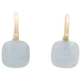 Pomellato-Pomellato earrings, “Nudo” yellow gold, milky aquamarine.-Other