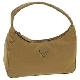Prada-PRADA Hand Bag Nylon Brown Auth 71861-Brown