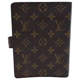 Louis Vuitton-LOUIS VUITTON Monogram Agenda MM Day Planner Cover R20105 LV Auth 72905-Monogram