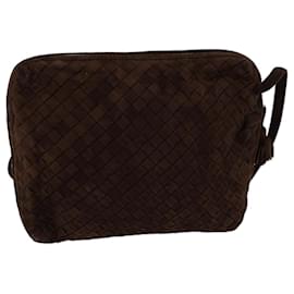 Autre Marque-BOTTEGA VENETA INTRECCIATO Shoulder Bag Leather Vintage Brown Auth 72614-Brown