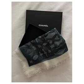 Chanel-Chal de cachemira de Chanel-Azul