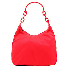 Prada-PRADA Shoulder bags Plastic Red Tessuto-Red