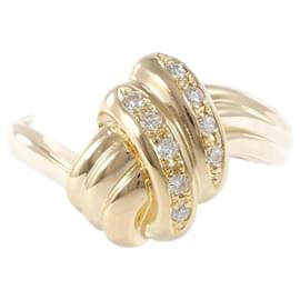 & Other Stories-K18 Yellow Gold Diamond Ring Size 13 in Great Condition-Golden