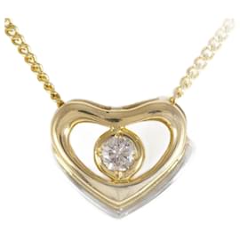 & Other Stories-Other Platinum Heart Diamond Necklace Metal Necklace in Excellent condition-Other