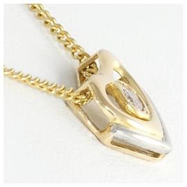 & Other Stories-Autre collier en platine coeur diamant collier en métal en excellent état-Autre