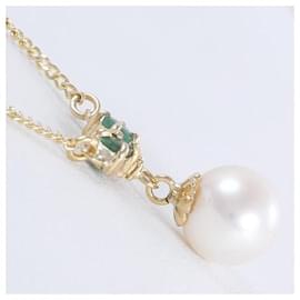 & Other Stories-altro 18Collana K con perle e smeraldi Collana in metallo in condizioni eccellenti-Altro