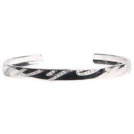 Chopard Silver white gold diamond bejewelled bangle Silvery