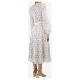 Autre Marque-White lace midi dress - size UK 10-White