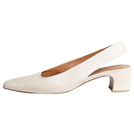 By Far Escarpins à bride arrière en cuir neutre - taille EU 40 Autre