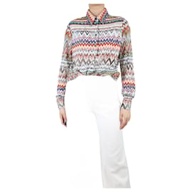 Missoni-Multicolour zig-zag patterned shirt - size UK 10-Multiple colors