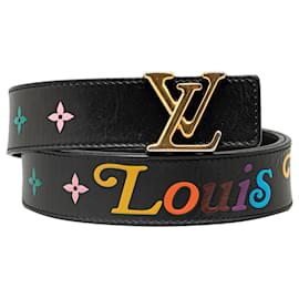 Louis Vuitton-Louis Vuitton Black Monogram New Wave Belt-Black