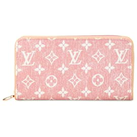 Louis Vuitton-Portafoglio Zippy in jacquard denim monogramma rosa Louis Vuitton-Rosa