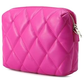 Balenciaga-Balenciaga Pink Nappa Quilted Touch B Camera Bag XS-Pink,Other