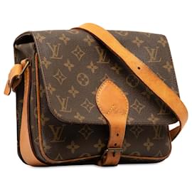 Louis Vuitton-Louis Vuitton Brown Monogram Cartouchiere MM-Brown