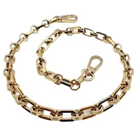 Louis Vuitton-Removable gold Louis Vuitton chain shoulder strap-Golden