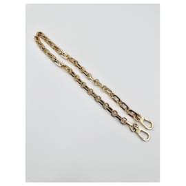 Louis Vuitton-Removable gold Louis Vuitton chain shoulder strap-Golden