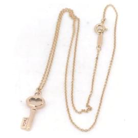 Tiffany & Co-TIFFANY & CO 18k Collana con ciondolo chiave ovale in oro Collana in metallo in condizioni eccellenti-Altro