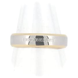 Burberry-BURBERRY 18k Gold & Platinum Band Ring Metal Ring in Excellent condition-Other
