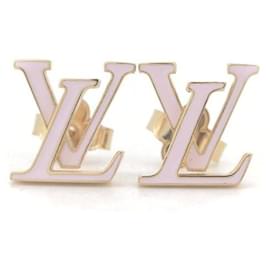 Louis Vuitton-Orecchini iconici smaltati Louis Vuitton LV Orecchini in metallo M01136 In ottime condizioni-Altro