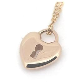 Tiffany & Co-TIFFANY & CO 18k Gold Heartlock Pendant Necklace Metal Necklace in Excellent condition-Other