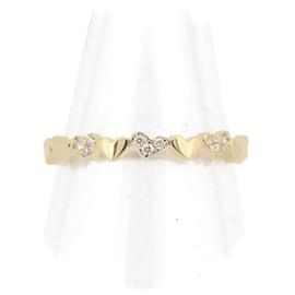 & Other Stories-Other 18k Gold Diamond Heart Ring Metal Ring in Excellent condition-Other