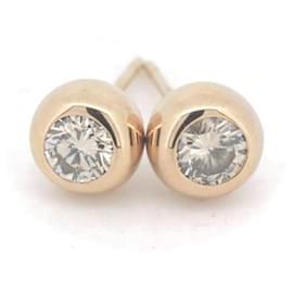 & Other Stories-LuxUness 18Boucles d'oreilles à tige en or et diamants Boucles d'oreilles en métal en excellent état-Doré