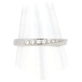 & Other Stories-Pre-owned PT950 Platinum Diamond Ring Size 10 in Great Condition-Silvery