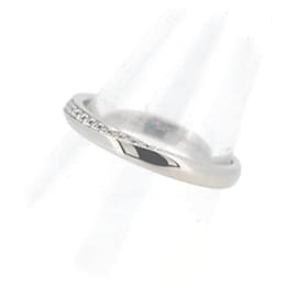 & Other Stories-Anillo de diamantes de platino en excelentes condiciones-Plata