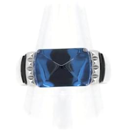 & Other Stories-Baccarat Crystal Ring SV925 Size 16 in Great Condition-Silvery