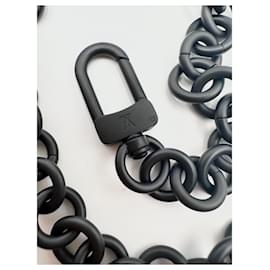 Louis Vuitton-Removable chain shoulder strap Louis Vuitton black metal-Black