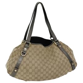 Gucci-GUCCI GG Canvas Shoulder Bag Beige 130736 Auth cl824-Beige
