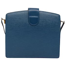 Louis Vuitton-LOUIS VUITTON Bolso de hombro Epi Capuchino Azul M52345 LV Auth 71712-Azul